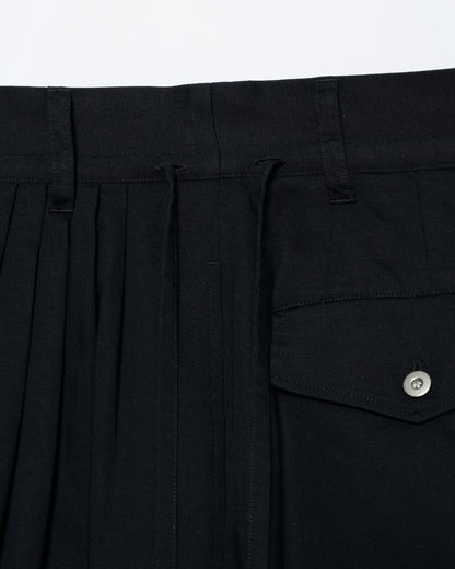 AUTHENTIC LINEN WIDE SLACKS / NAVY