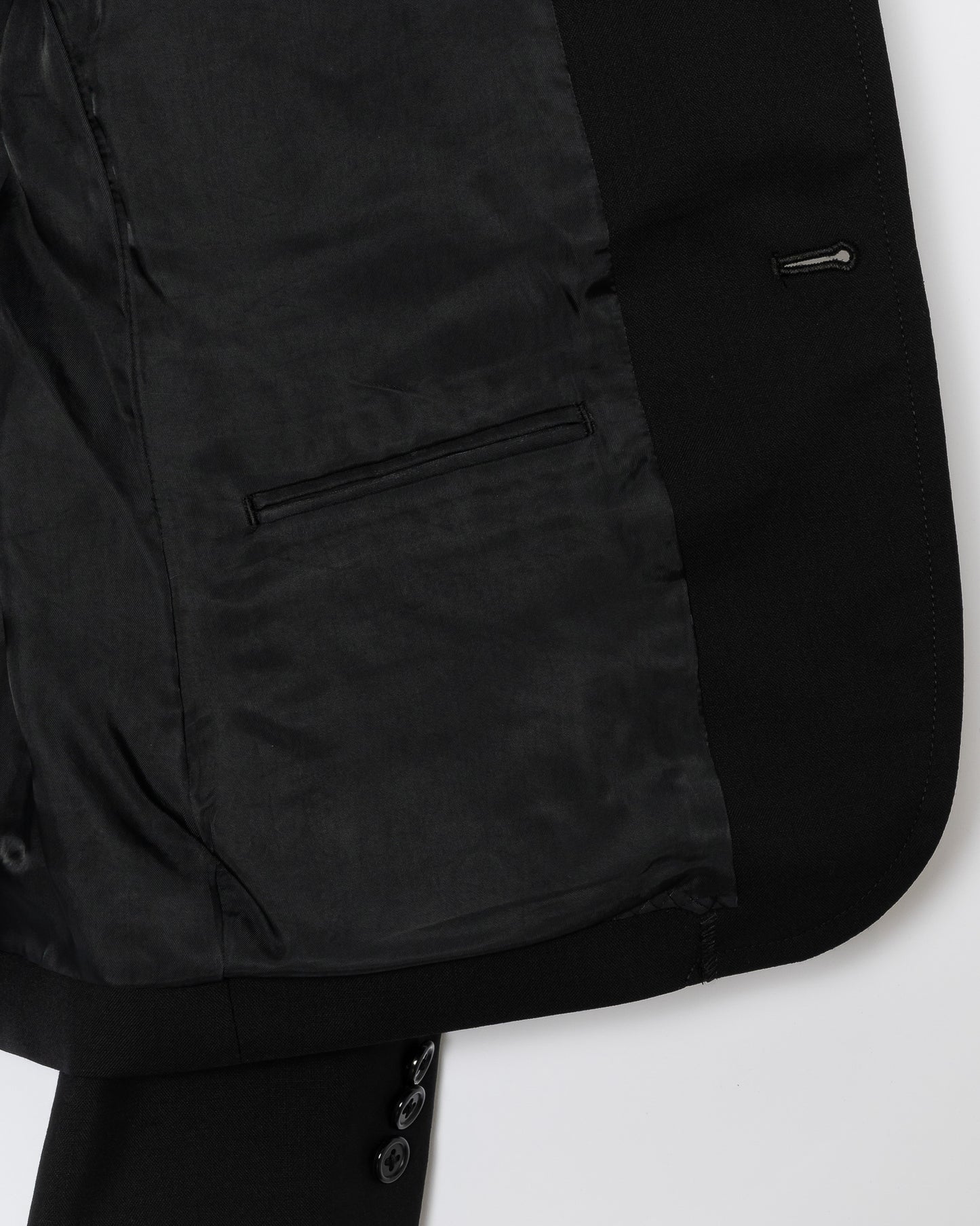 3B SINGLE-BREASTED WOOL JACKET / BLACK