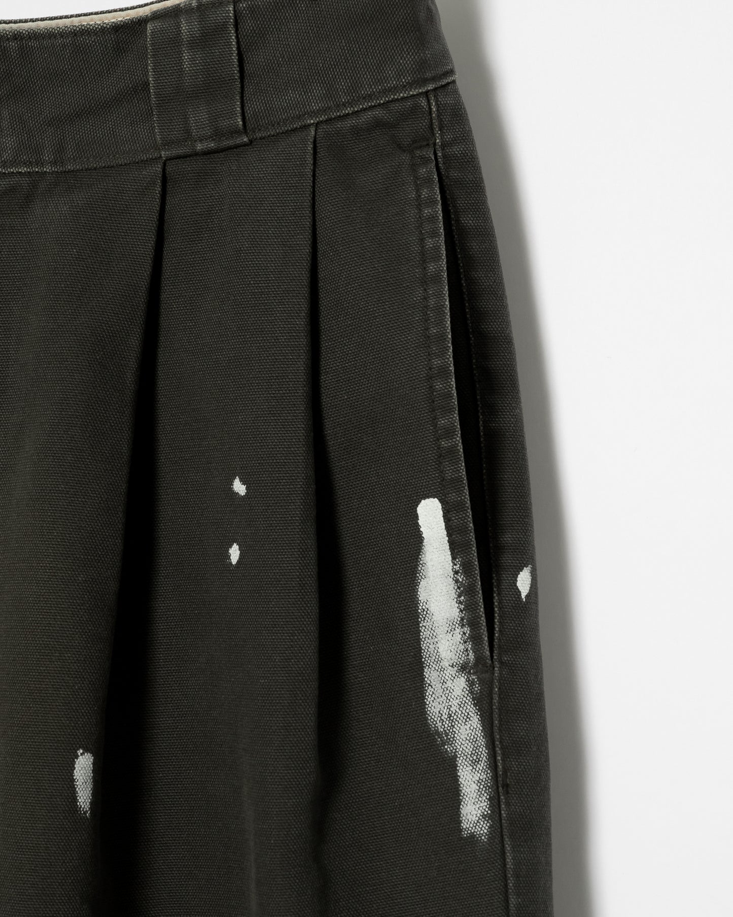 DICKIES EXCLUSIVE FOR ILÉAN VINTAGE PAINT BAGGY PANTS / CHARCOAL GRAY