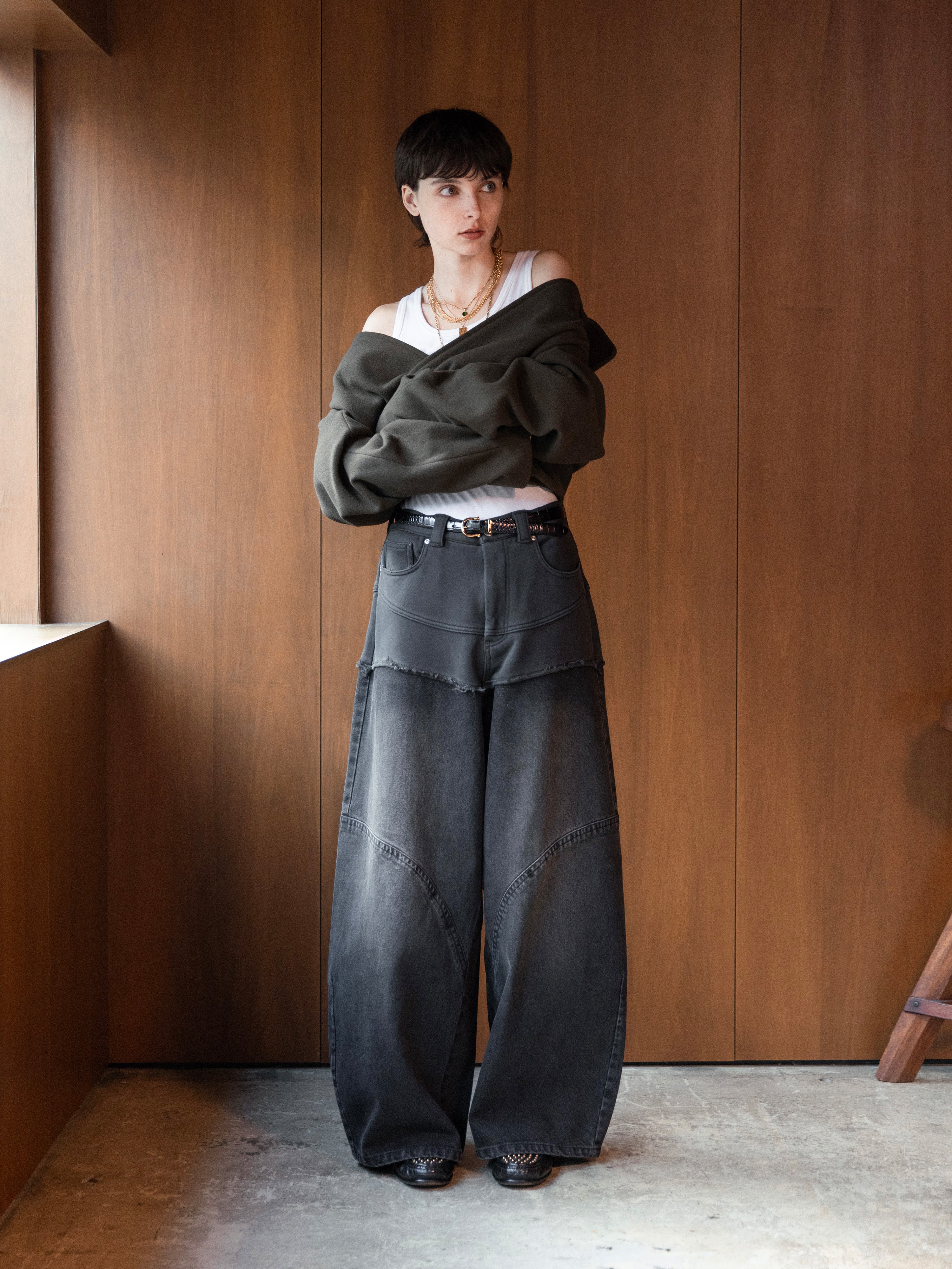 パンツ ILEAN Hybrid Docking Denim pants HYBRID DOCKING DENIM PANTS – ILEAN
