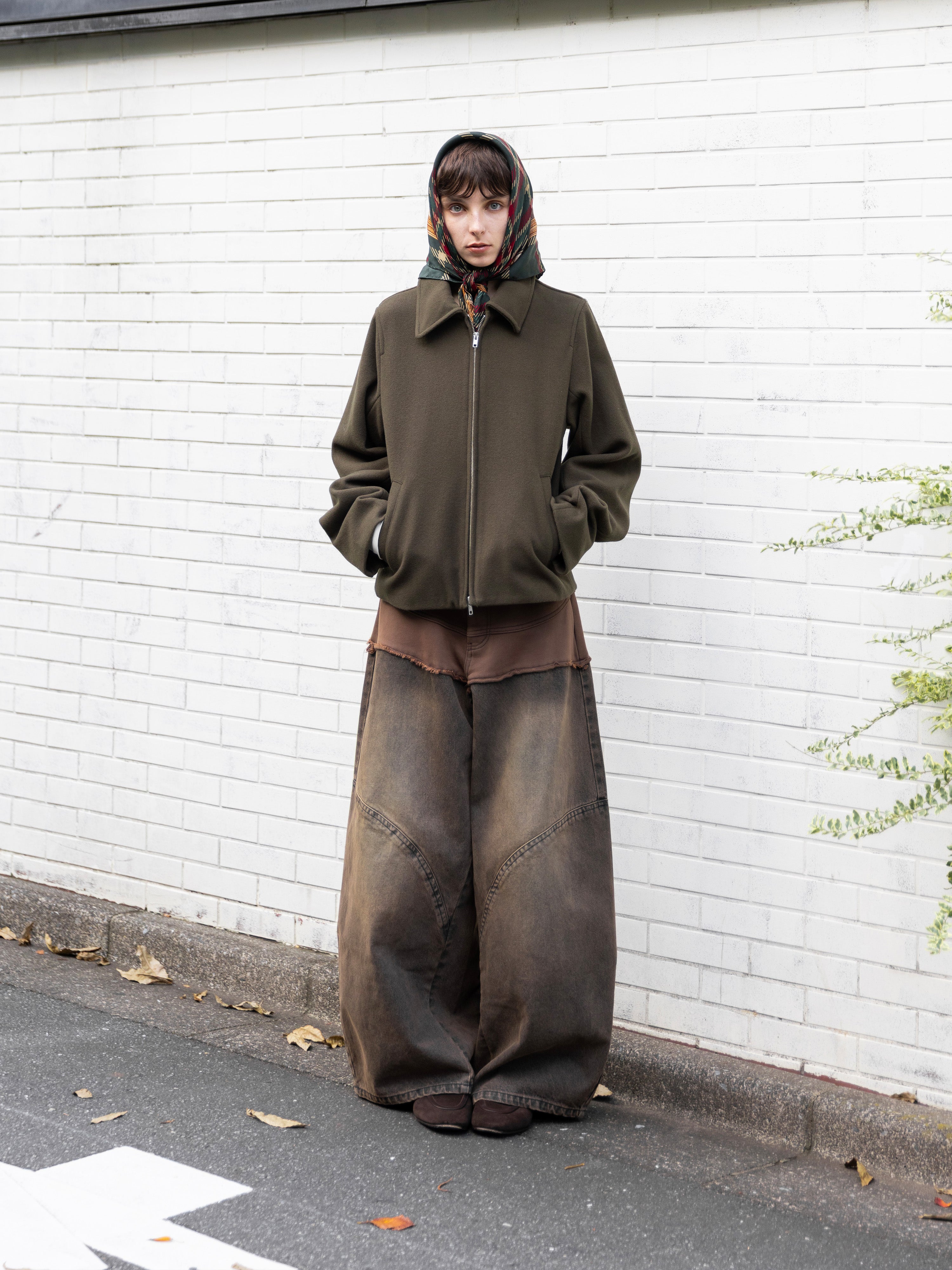 HYBRID DOCKING DENIM PANTS / BROWN – ILEAN