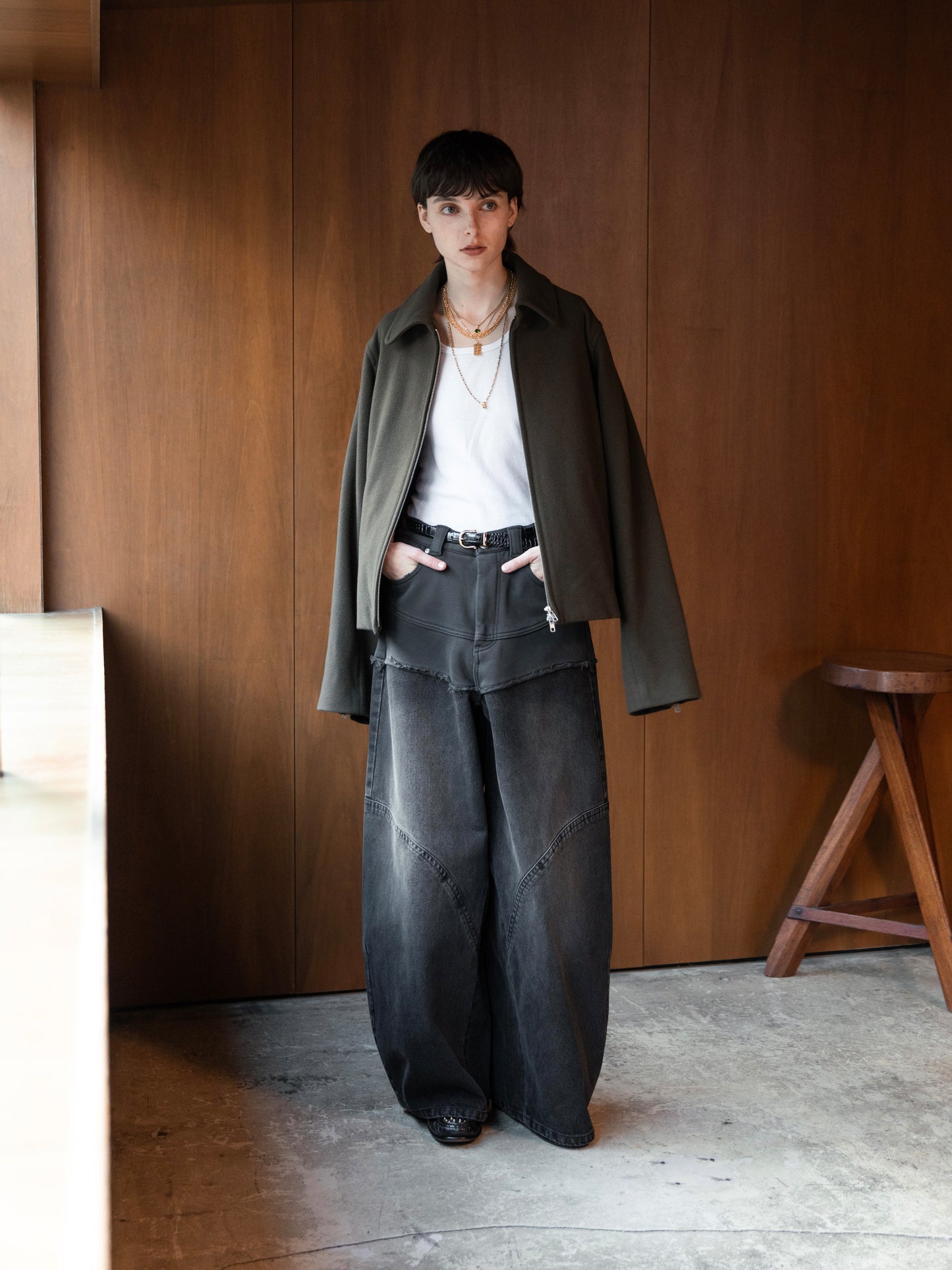 Refined Wool Short Blouson