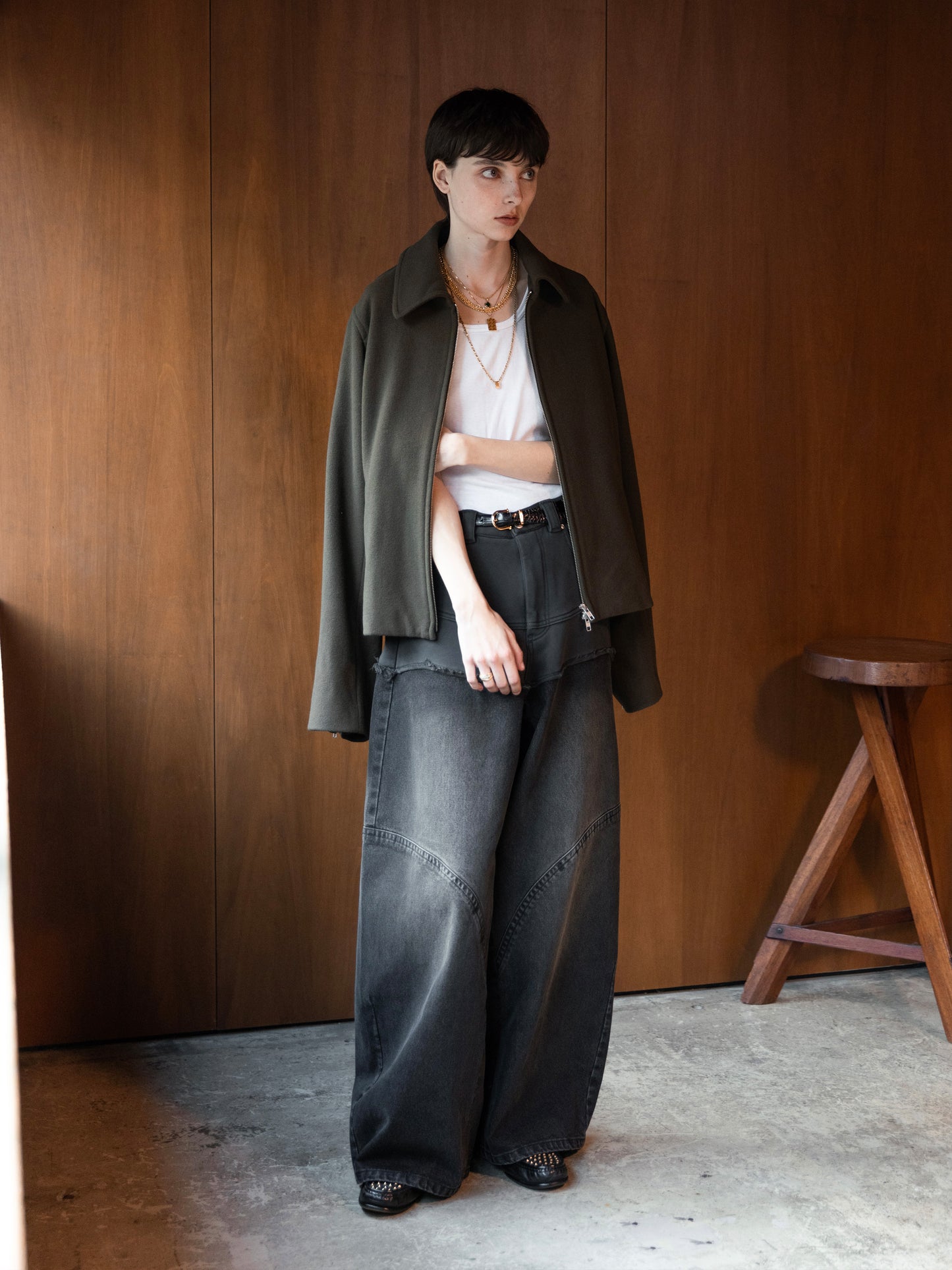 Refined Wool Short Blouson