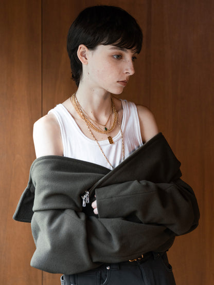 Refined Wool Short Blouson