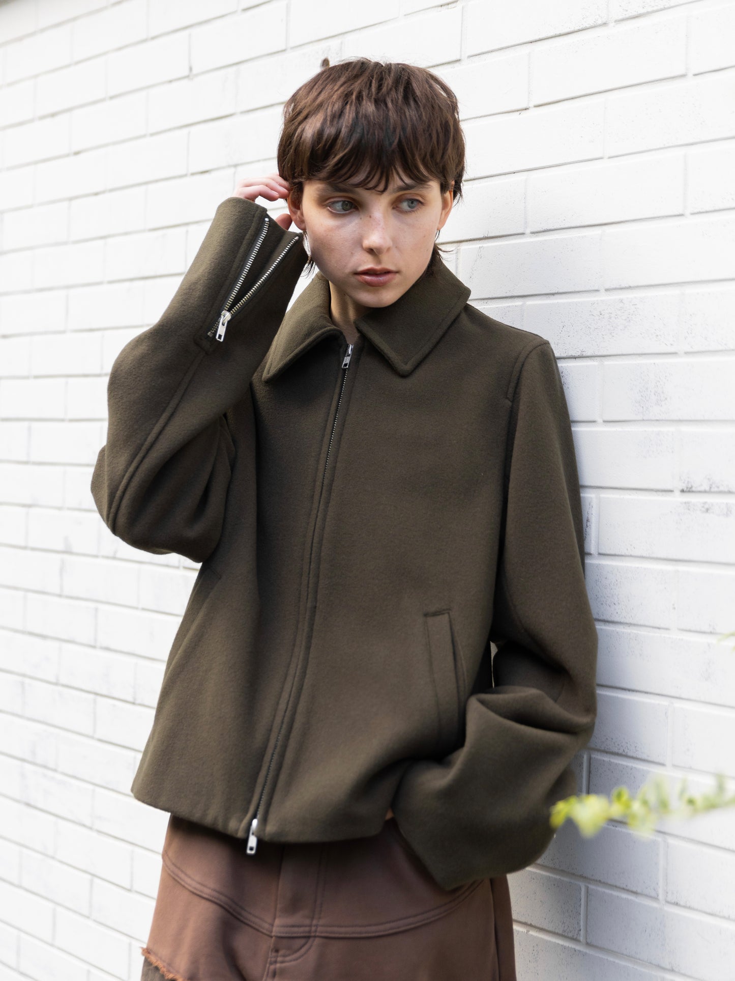 Refined Wool Short Blouson