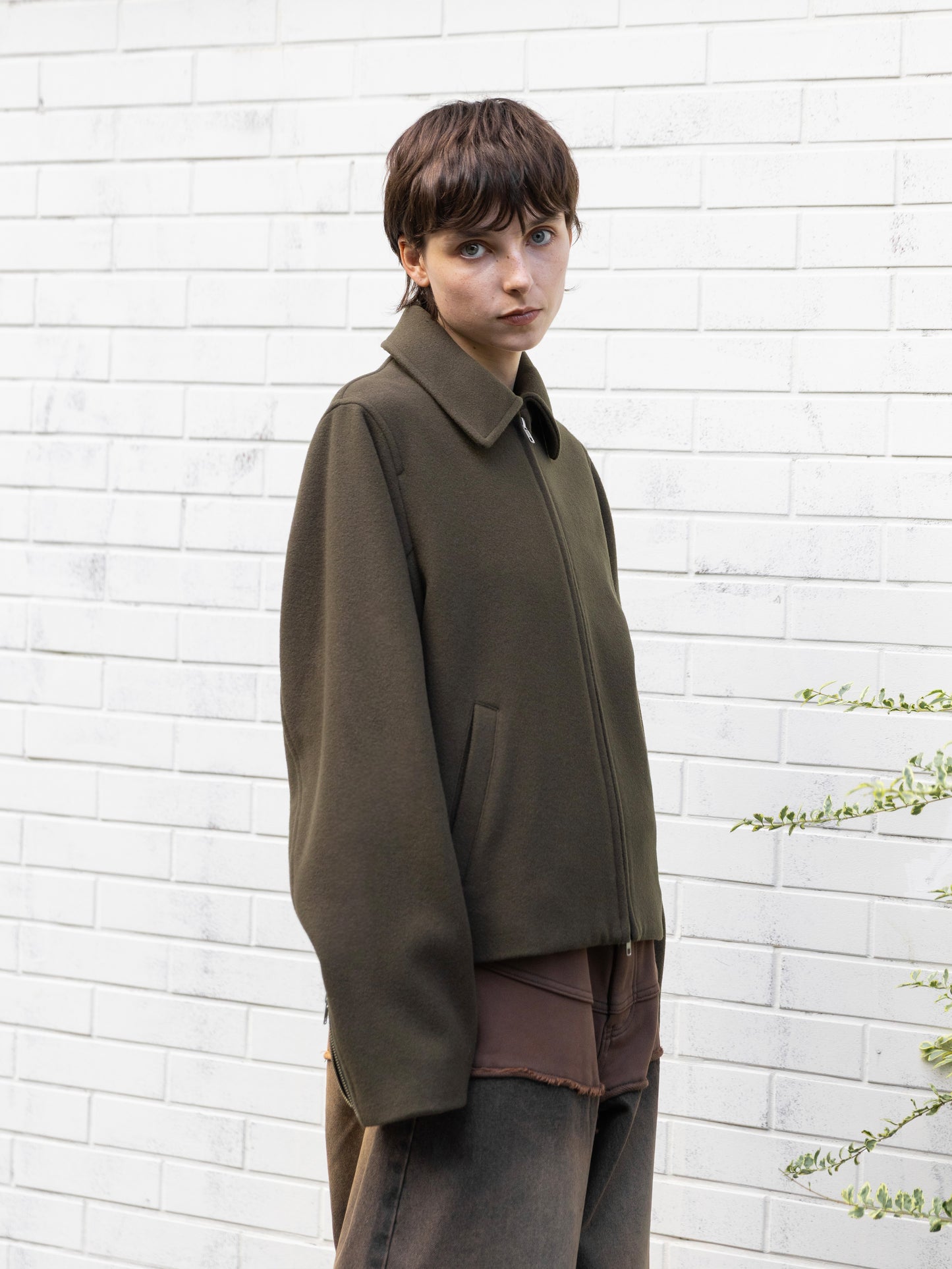 Refined Wool Short Blouson