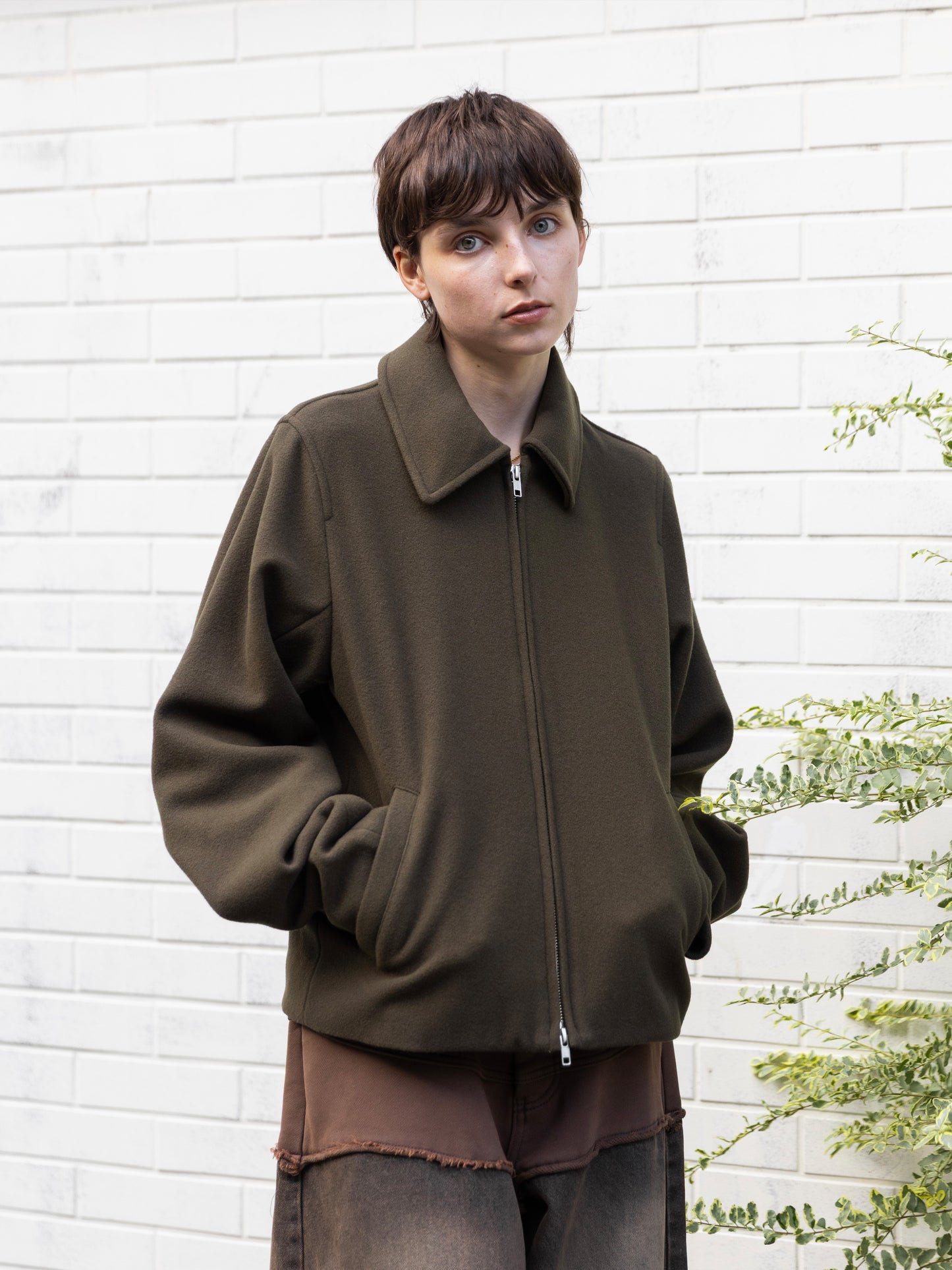 Refined Wool Short Blouson