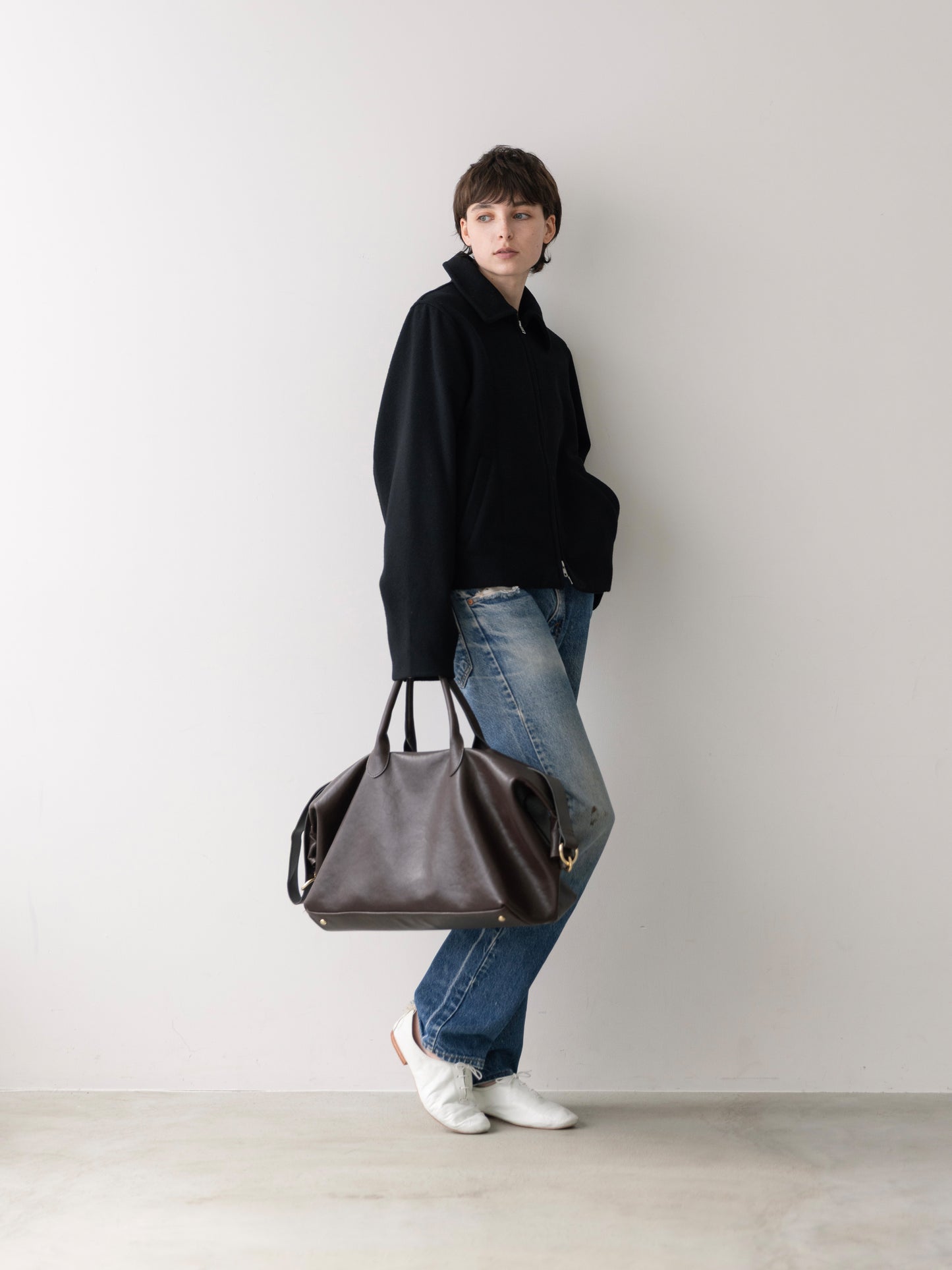 Refined Wool Short Blouson