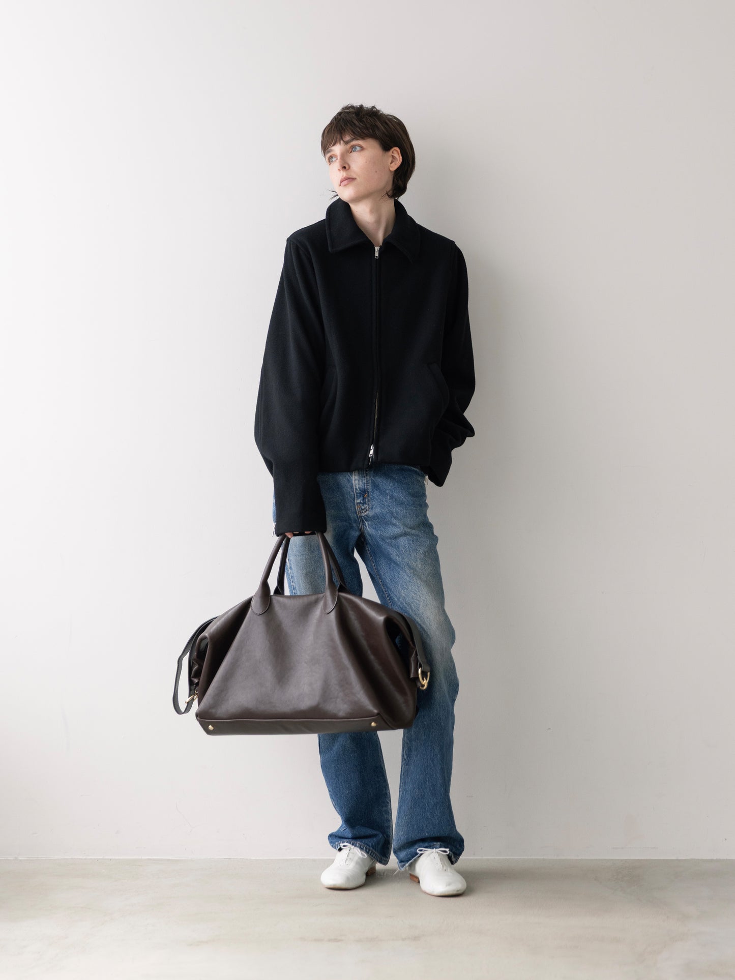 Refined Wool Short Blouson