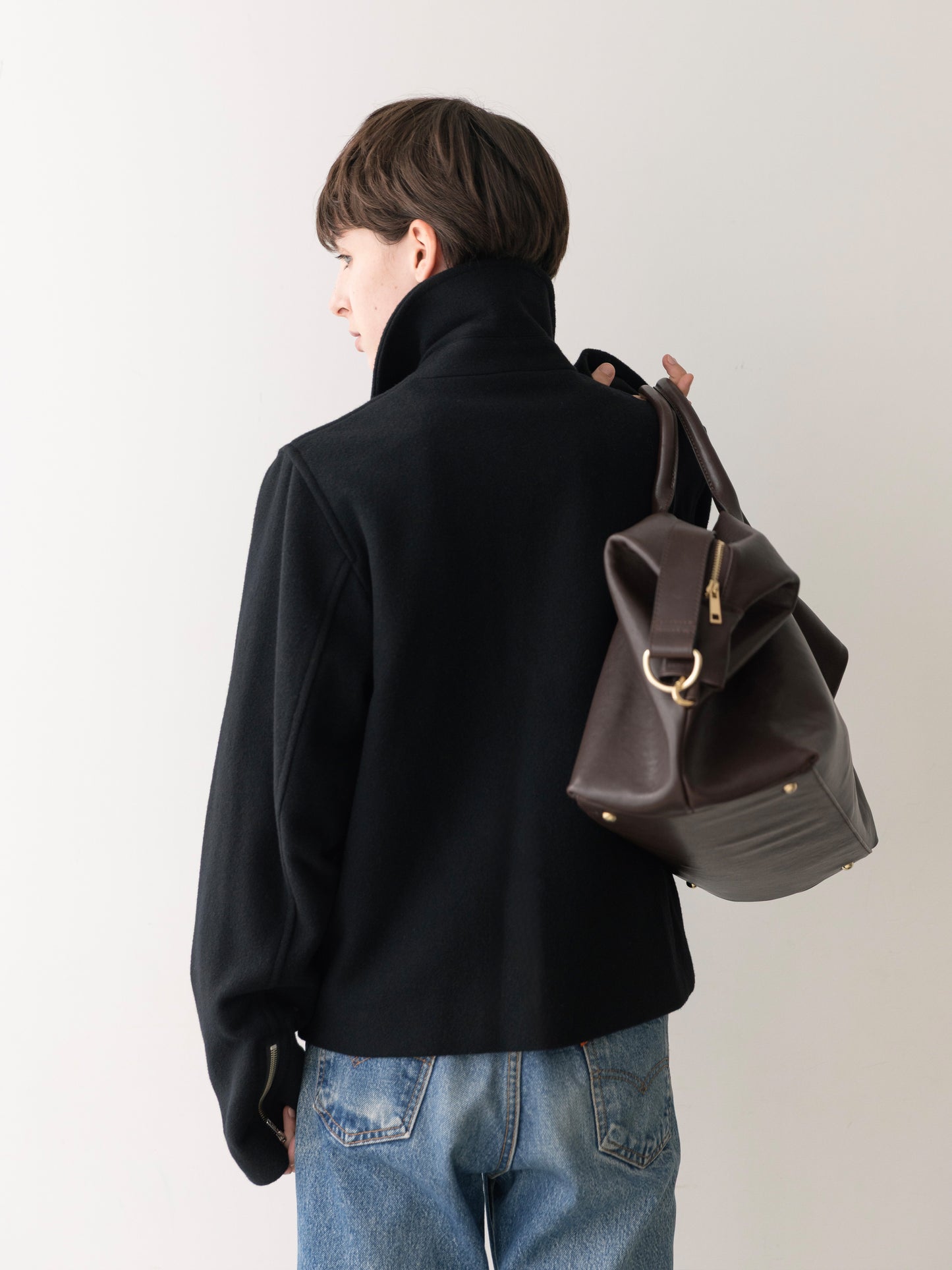 Refined Wool Short Blouson