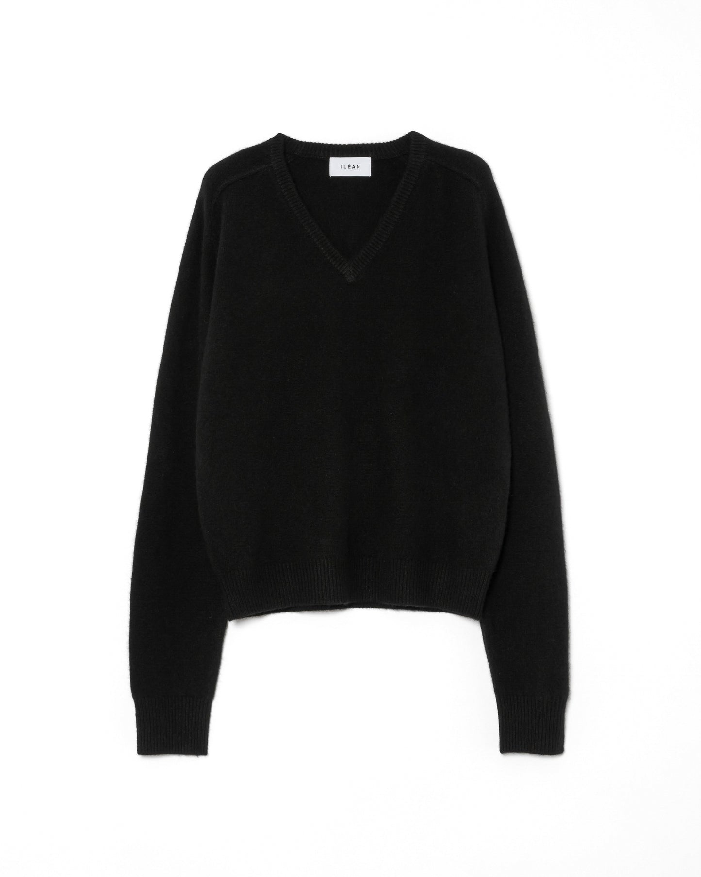 AUTHENTIC CASHMERE V-NECK KNIT / BLACK