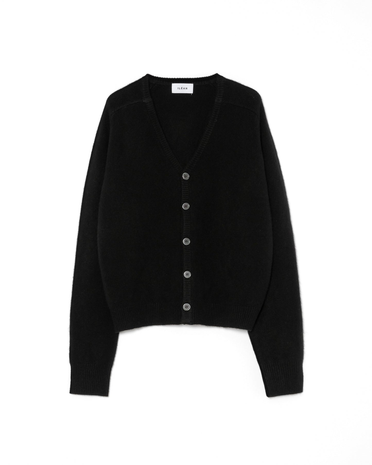 AUTHENTIC CASHMERE CARDIGAN / BLACK