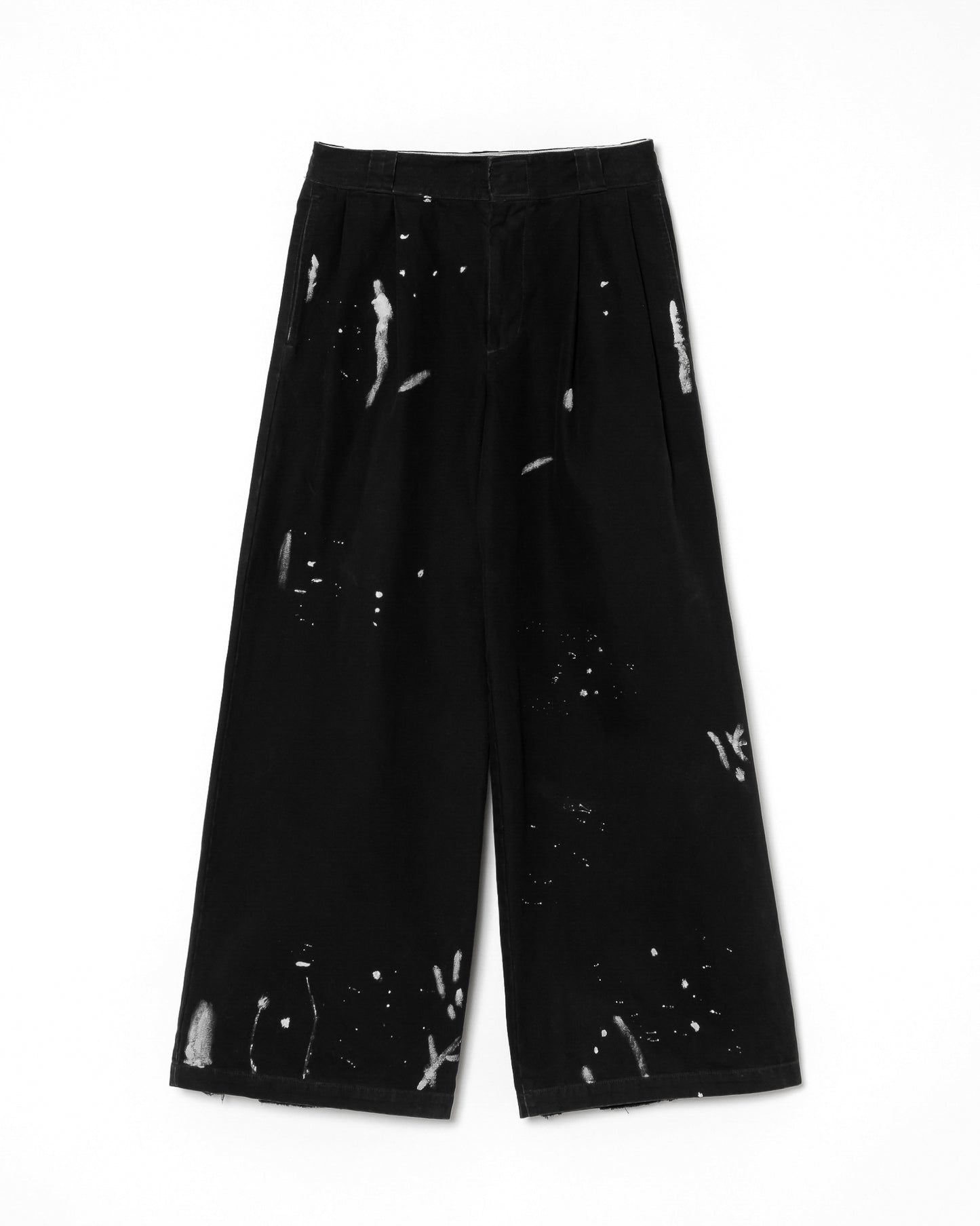 DICKIES EXCLUSIVE FOR ILÉAN VINTAGE PAINT BAGGY PANTS / BLACK