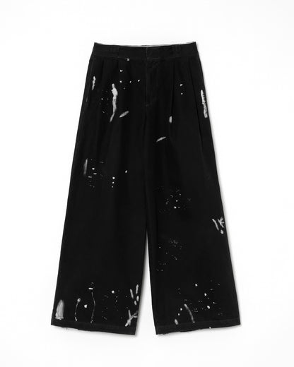 DICKIES EXCLUSIVE FOR ILÉAN VINTAGE PAINT BAGGY PANTS / BLACK