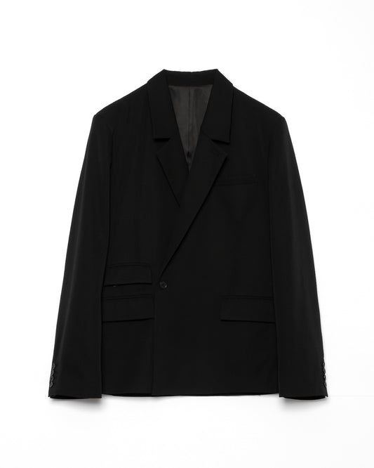 WOOL DOUBLE-BREASTED MODULAR JACKET