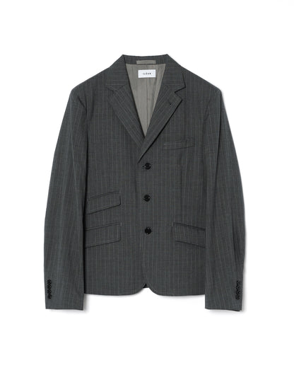 3B SINGLE-BREASTED WOOL JACKET / GRAY