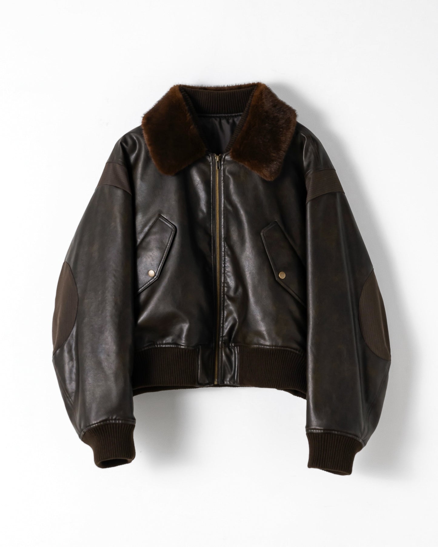 2WAY VOLUME FLIGHT JACKET / BROWN