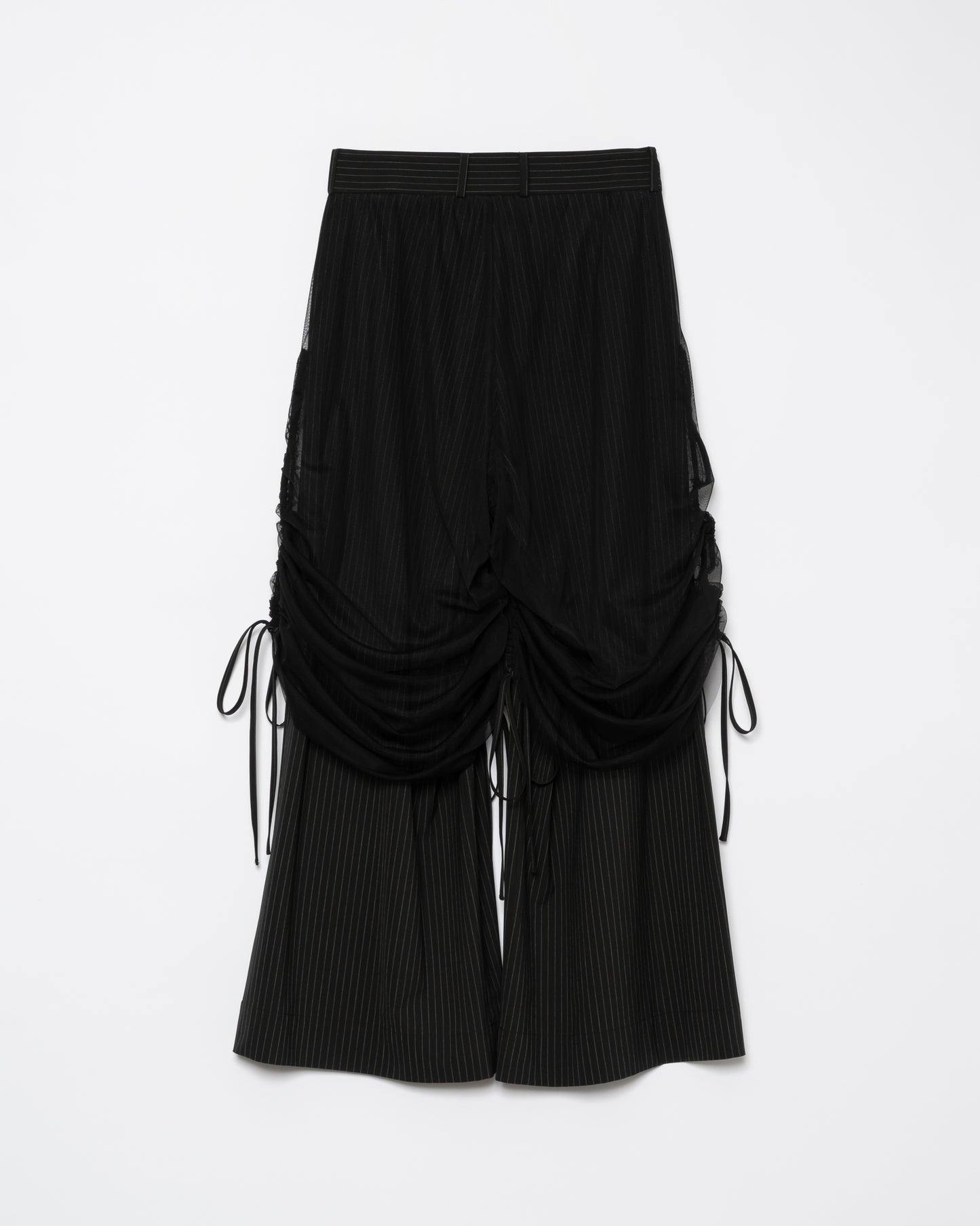 Tulle Layered Modular Stripe Slacks