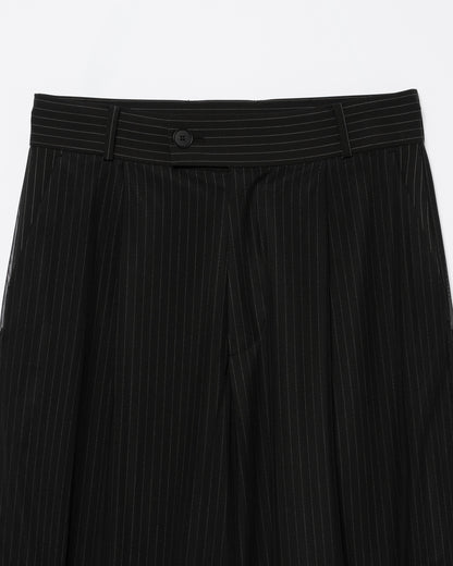 Tulle Layered Modular Stripe Slacks