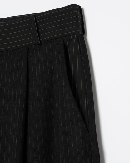 Tulle Layered Modular Stripe Slacks