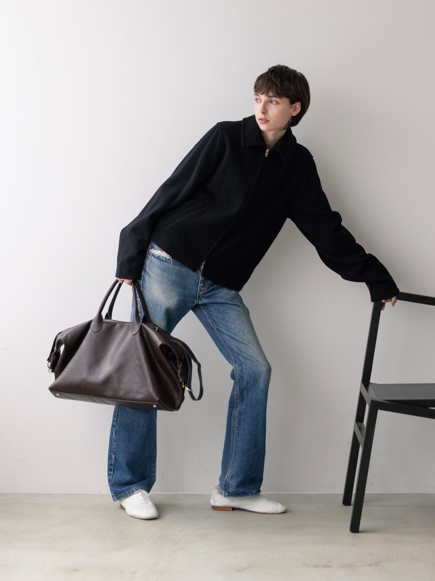 Refined Wool Short Blouson