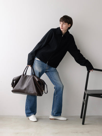 Refined Wool Short Blouson