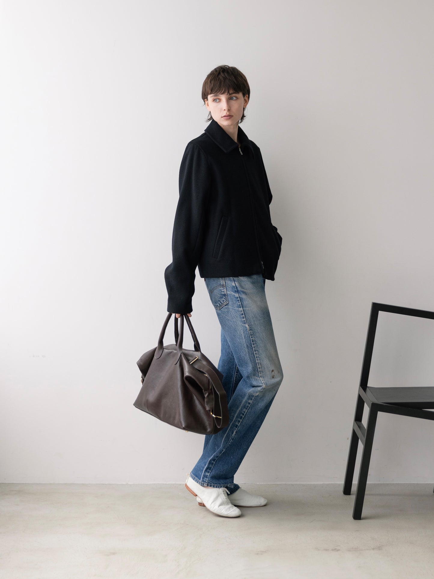 Refined Wool Short Blouson