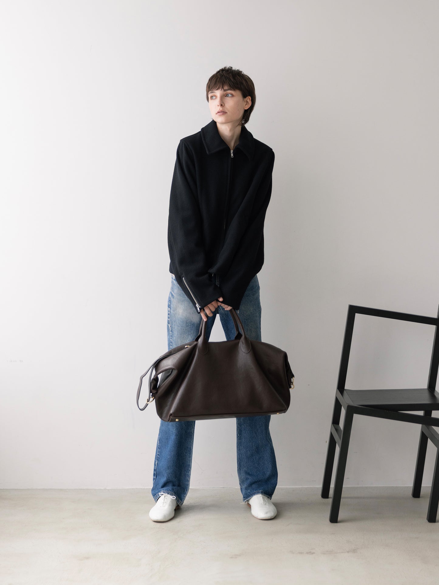 Refined Wool Short Blouson