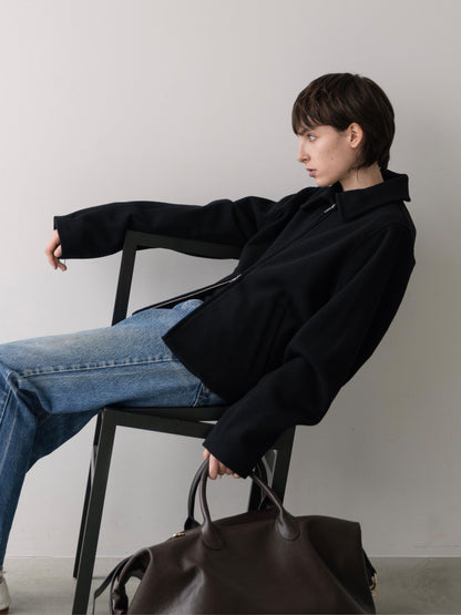 Refined Wool Short Blouson