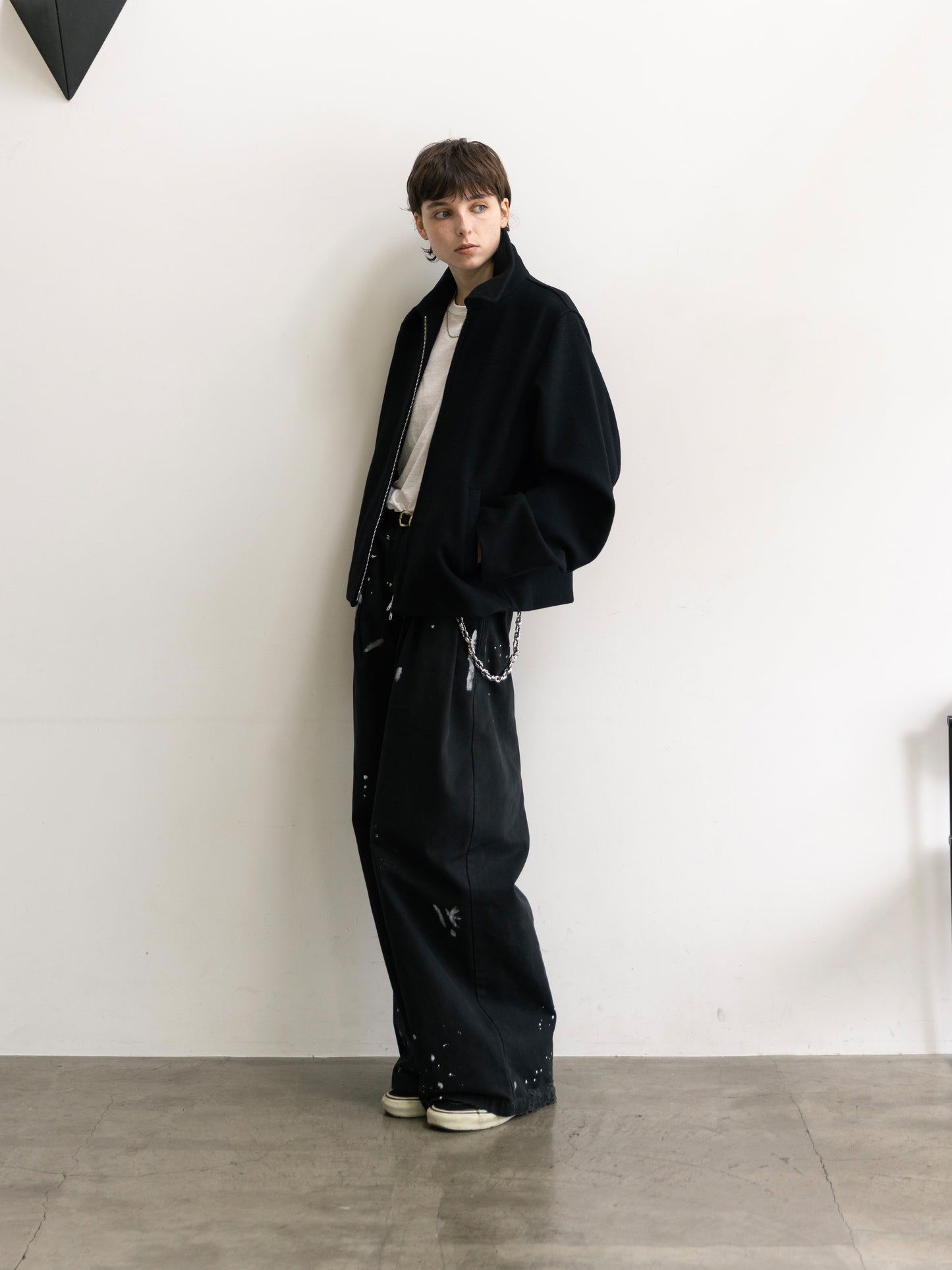 Refined Wool Short Blouson