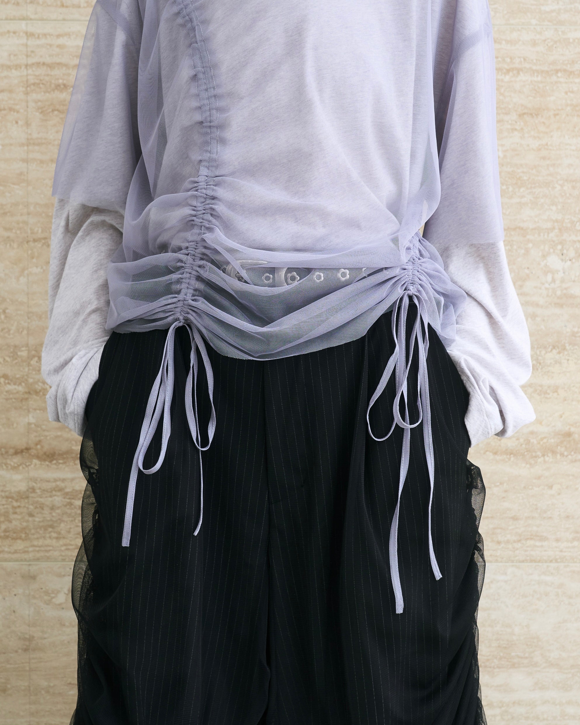 Tulle Modular Layered Long Sleeve T-Shirt ⁡ – ILEAN