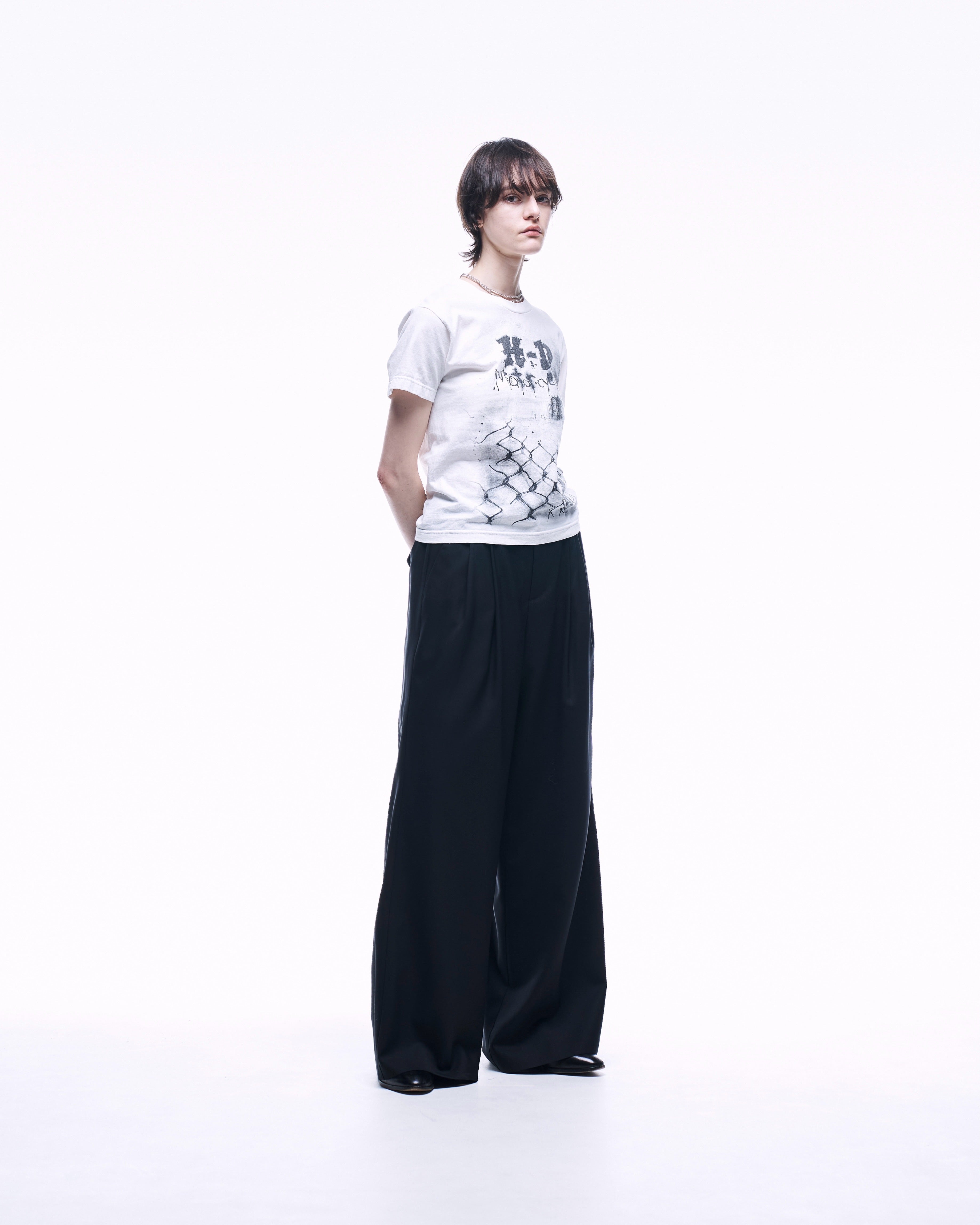 TECHWOOL BAGGY SARROUEL SLACKS【サイズ2】ブラック TECHWOOL BAGGY SARROUEL SLACKS【サイズ2】ブラック