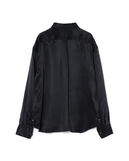 REFINED MINIMAL CUPRO SHIRT / NAVY