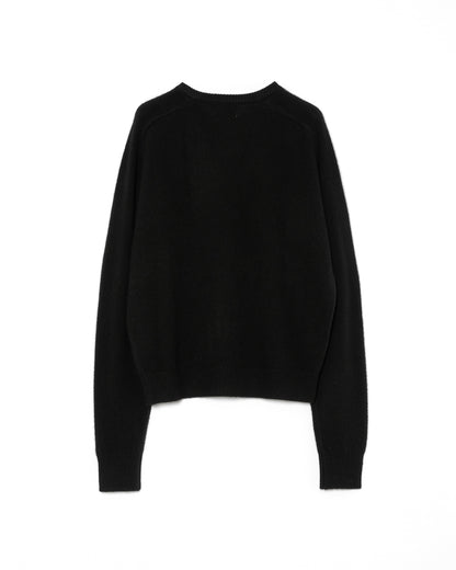AUTHENTIC CASHMERE V-NECK KNIT / BLACK