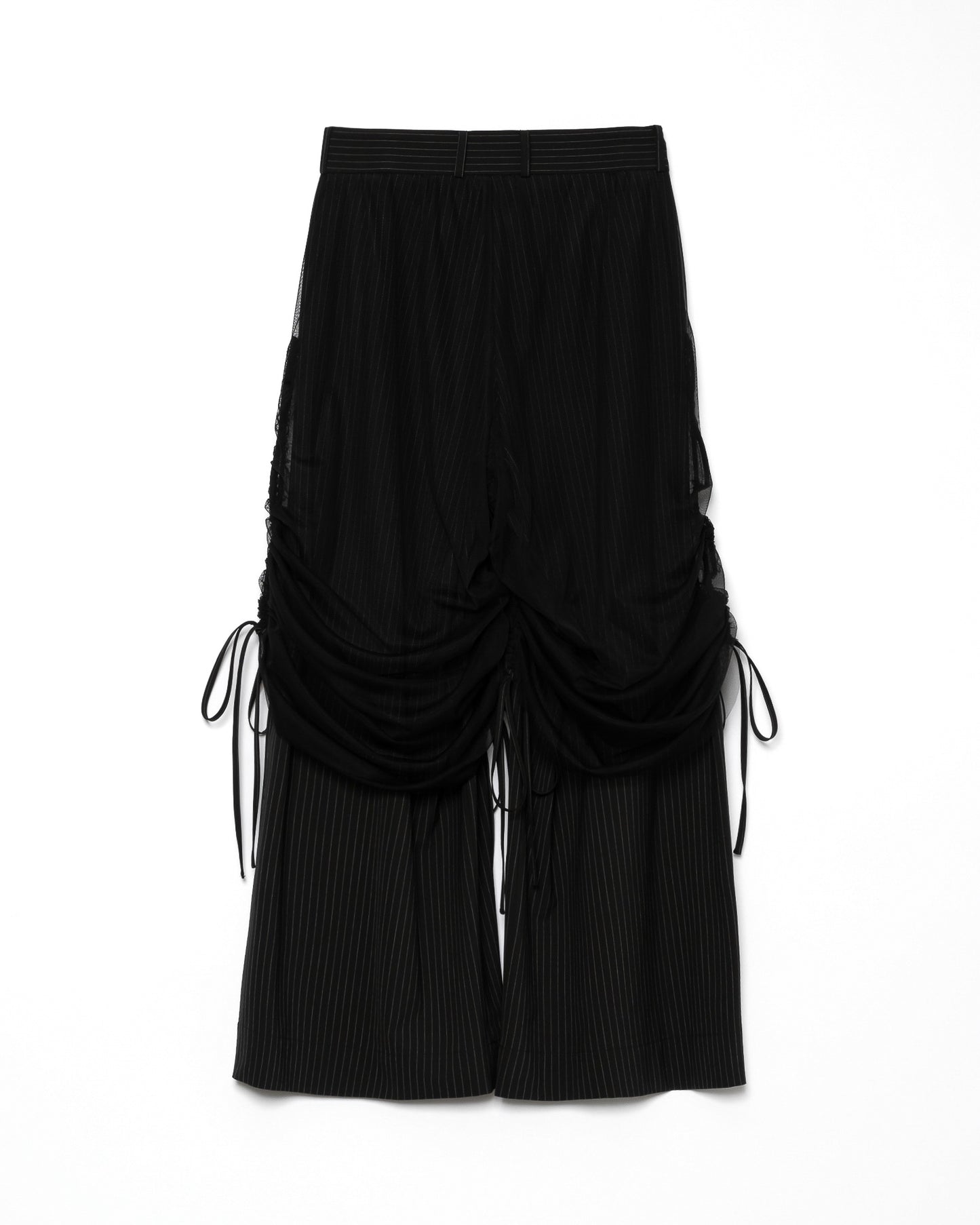 TULLE LAYERED MODULAR STRIPE SLACKS