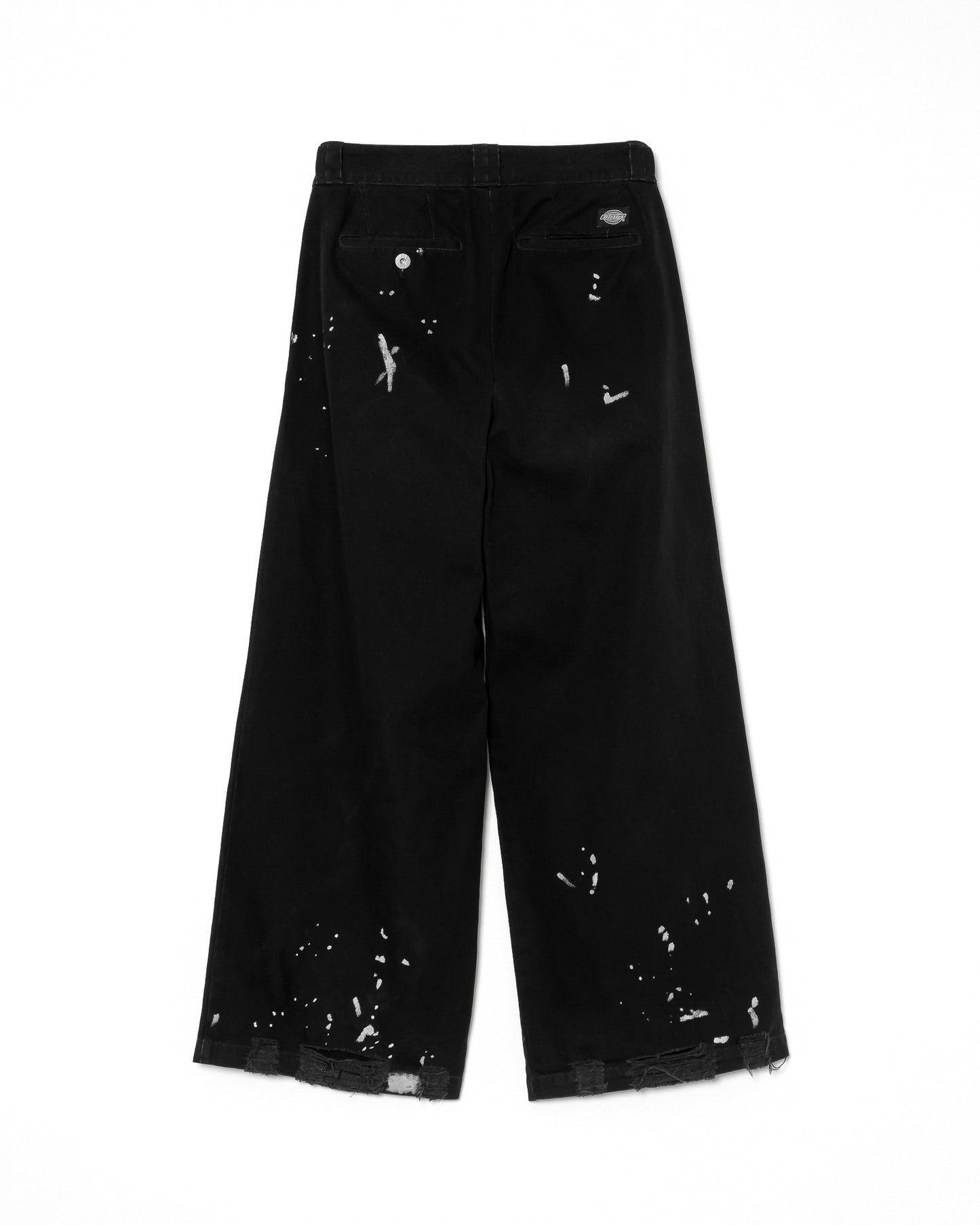 DICKIES EXCLUSIVE FOR ILÉAN VINTAGE PAINT BAGGY PANTS / BLACK
