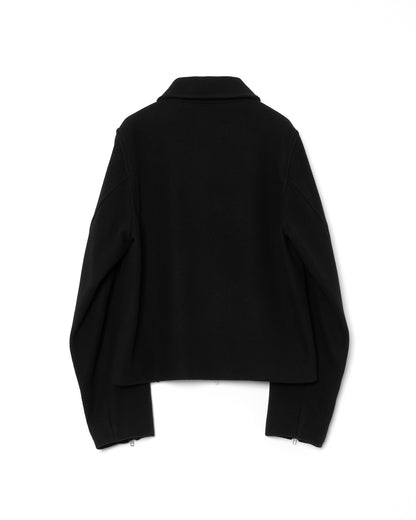REFINED WOOL SHORT BLOUSON / BLACK