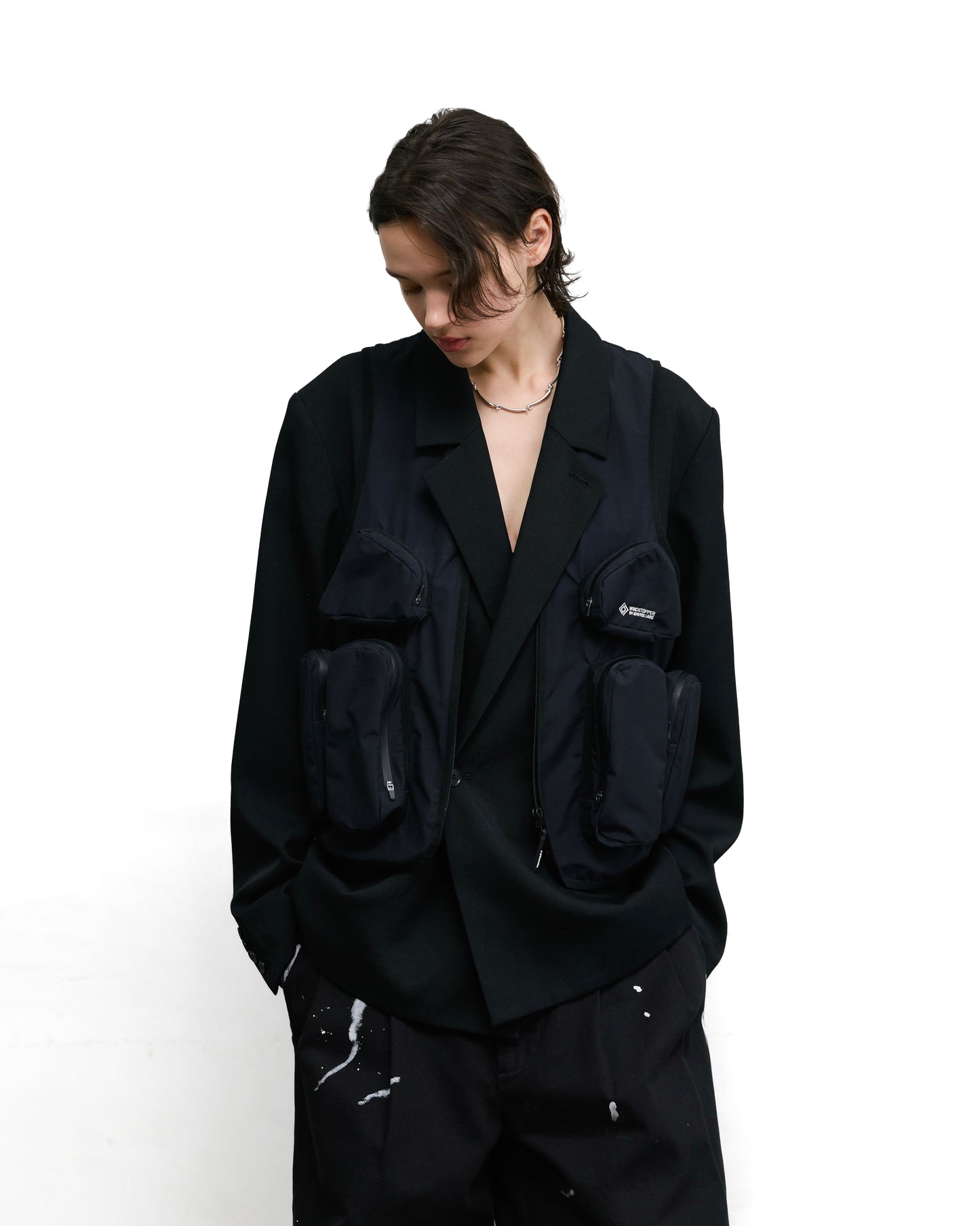 URBAN UTILITY VEST _ +phenix GORE-TEX WINDSTOPPER / BLACK