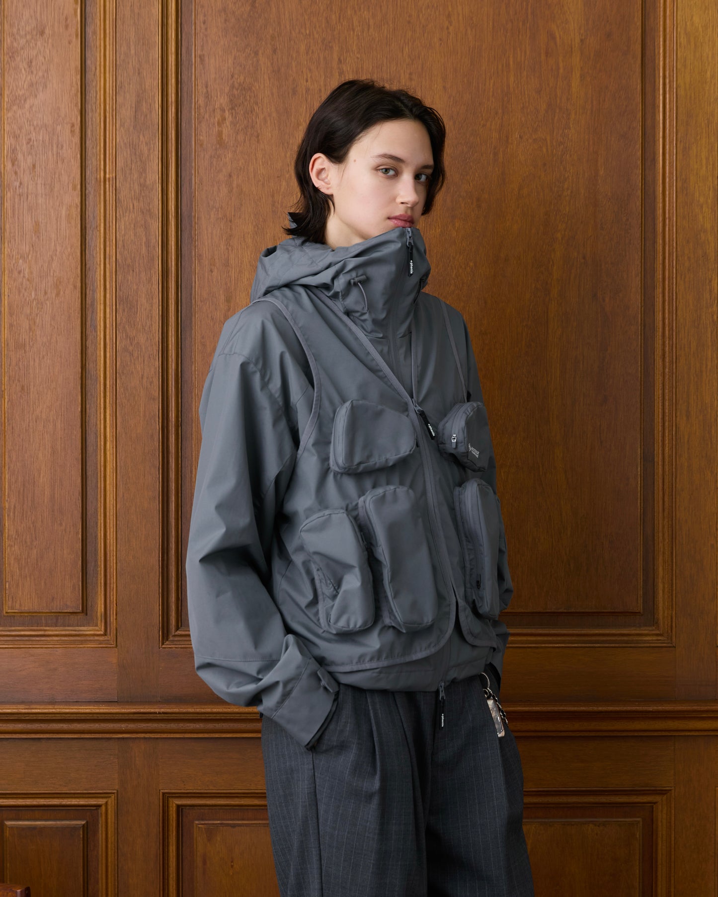 URBAN UTILITY VEST _ +phenix GORE-TEX WINDSTOPPER / GRAY