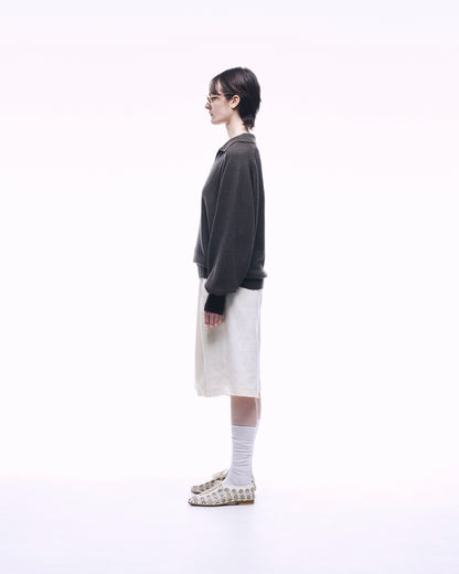 COTTON WOOL SKIPPER KNIT POLO