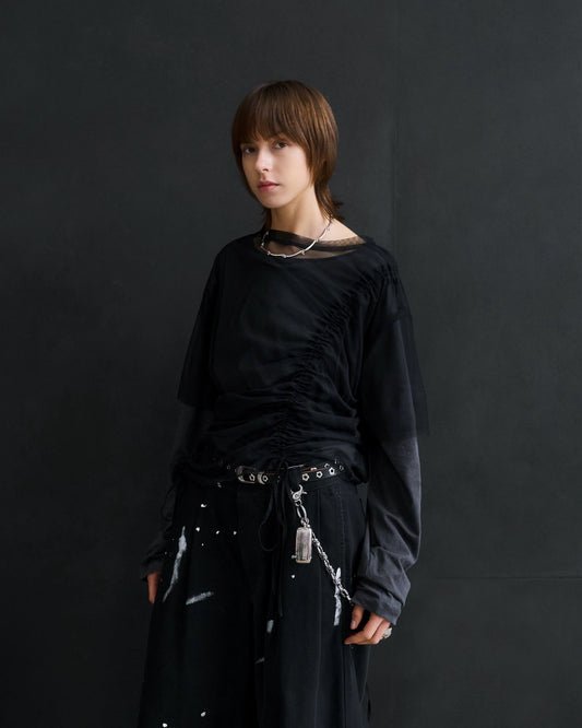Tulle Modular Layered Long Sleeve T-Shirt ⁡