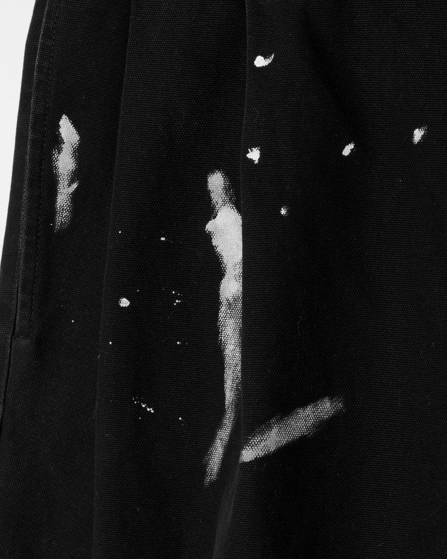 DICKIES EXCLUSIVE FOR ILÉAN VINTAGE PAINT BAGGY PANTS / BLACK