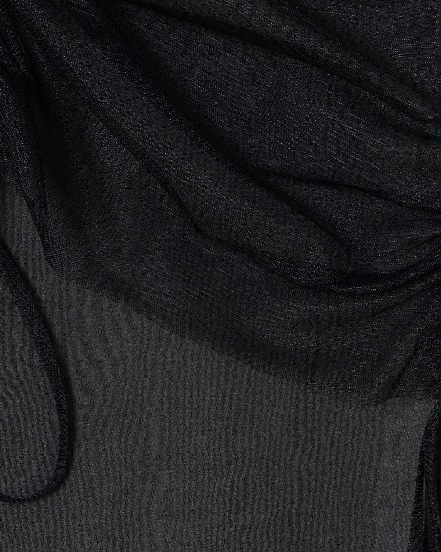Tulle Modular Layered Long Sleeve T-Shirt ⁡ / BLACK