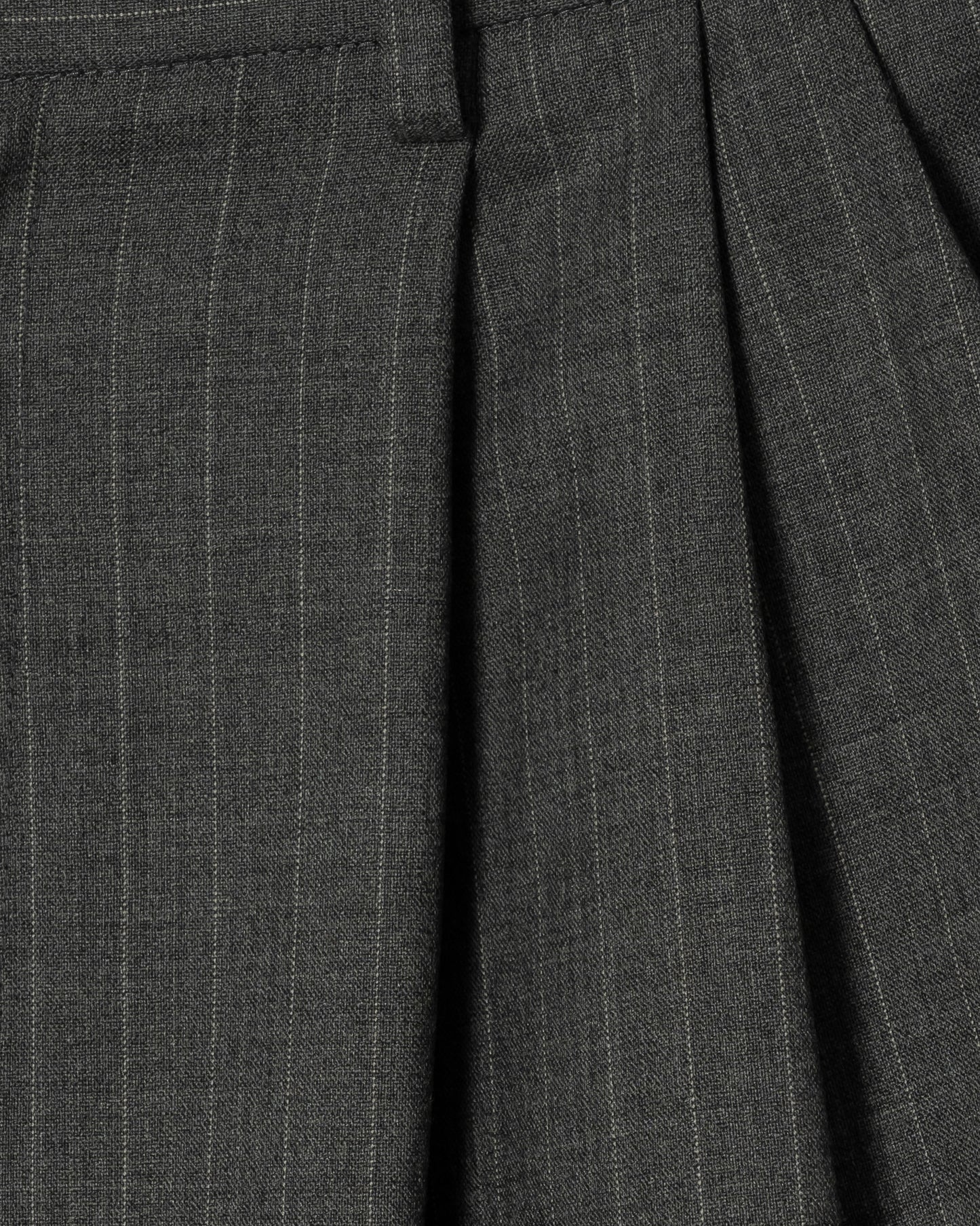 2TUCK WIDE STRAIGHT WOOL TROUSERS / GRAY