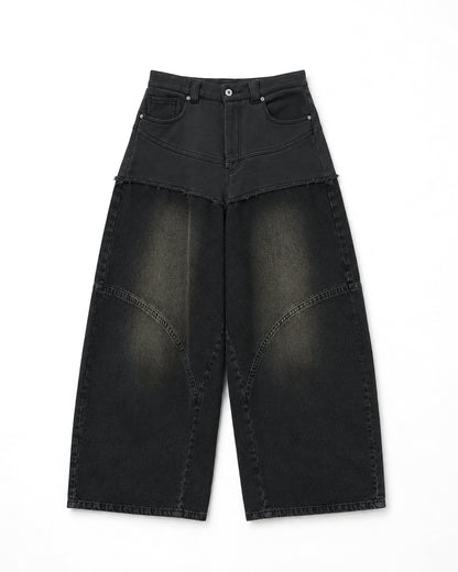 HYBRID DOCKING DENIM PANTS / BLACK