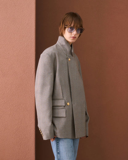 WOOL DOUBLE-BREASTED MODULAR JACKET