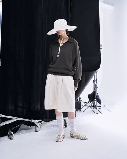 COTTON WOOL SKIPPER KNIT POLO