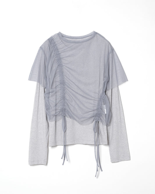 Tulle Modular Layered Long Sleeve T-Shirt ⁡