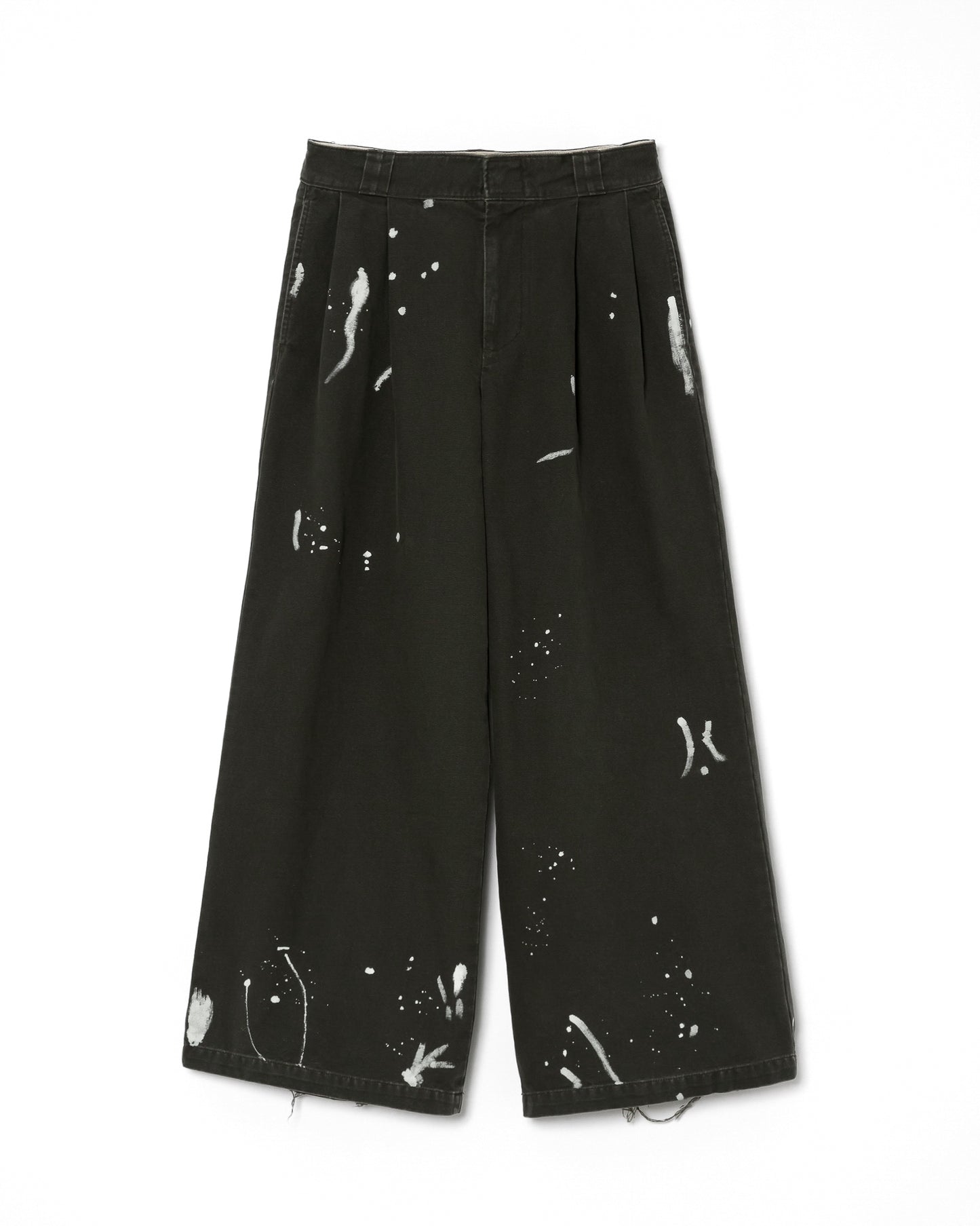 DICKIES EXCLUSIVE FOR ILÉAN VINTAGE PAINT BAGGY PANTS / CHARCOAL GRAY