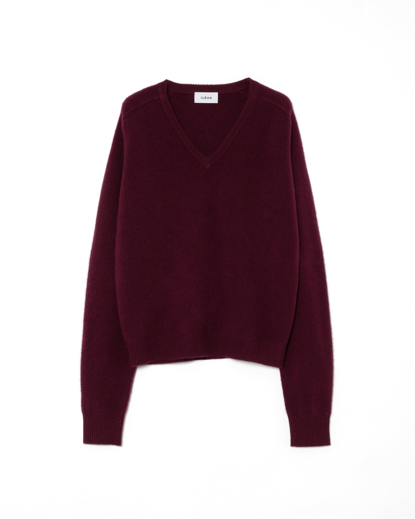 AUTHENTIC CASHMERE V-NECK KNIT / WINE